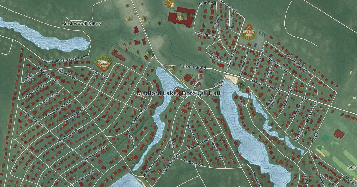 Map of Medford Lakes, New Jersey