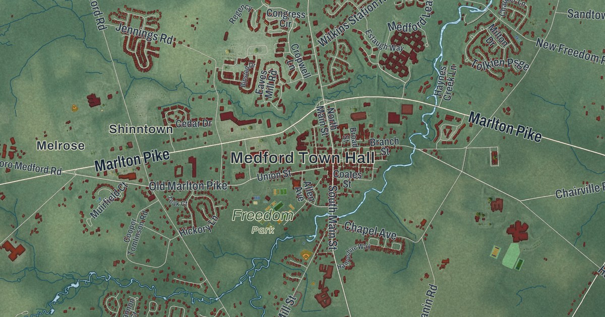 Map of Medford, New Jersey