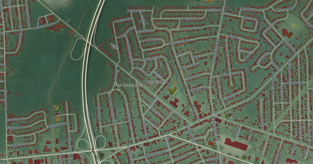 Map of Mercerville, New Jersey