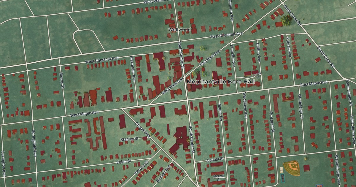 Map of Merchantville, New Jersey