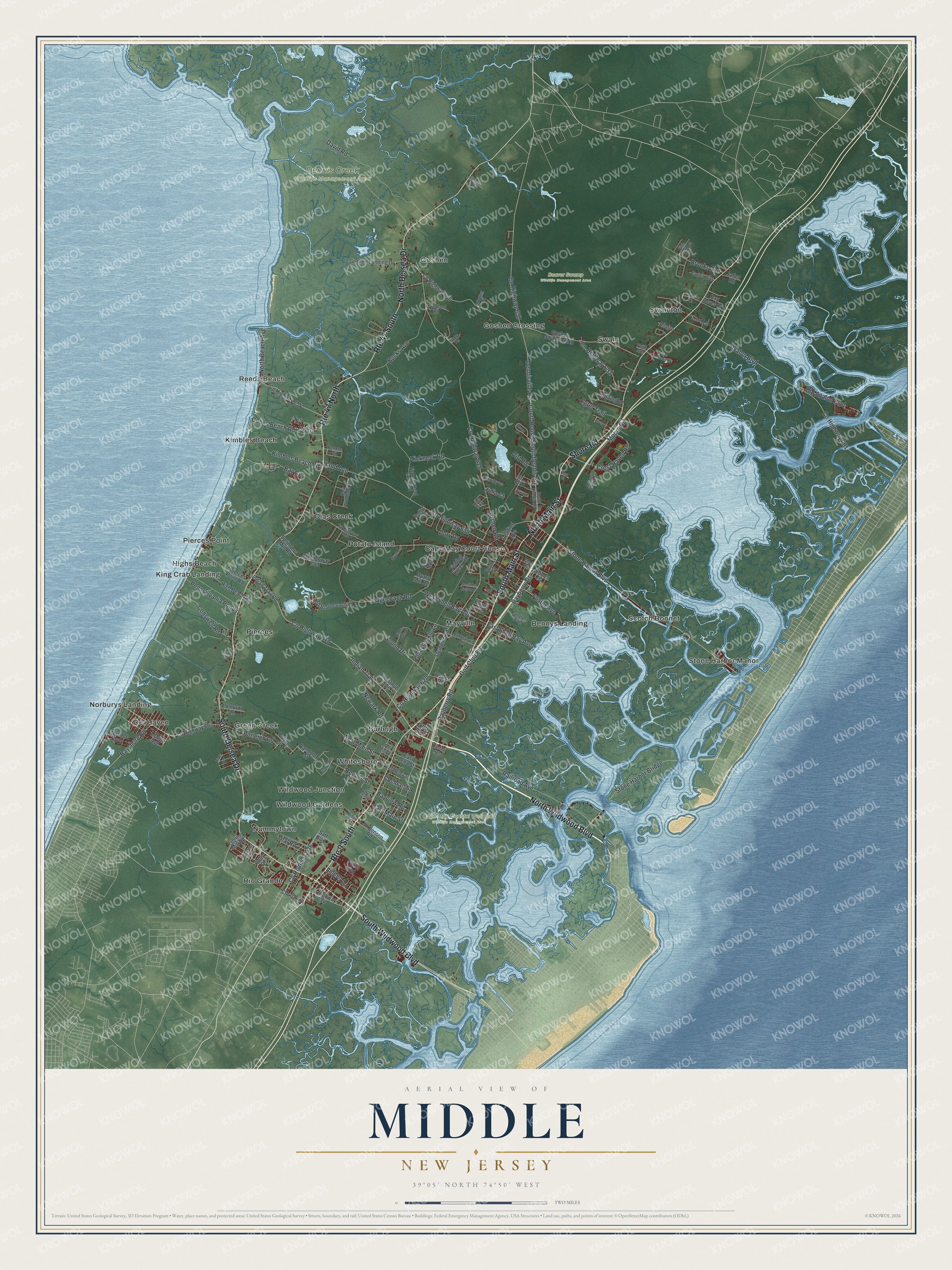 Watermarked full-map preview of Middle, New Jersey