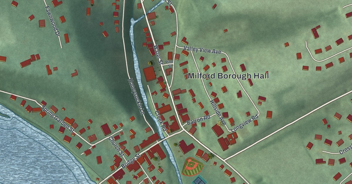 Map of Milford, New Jersey