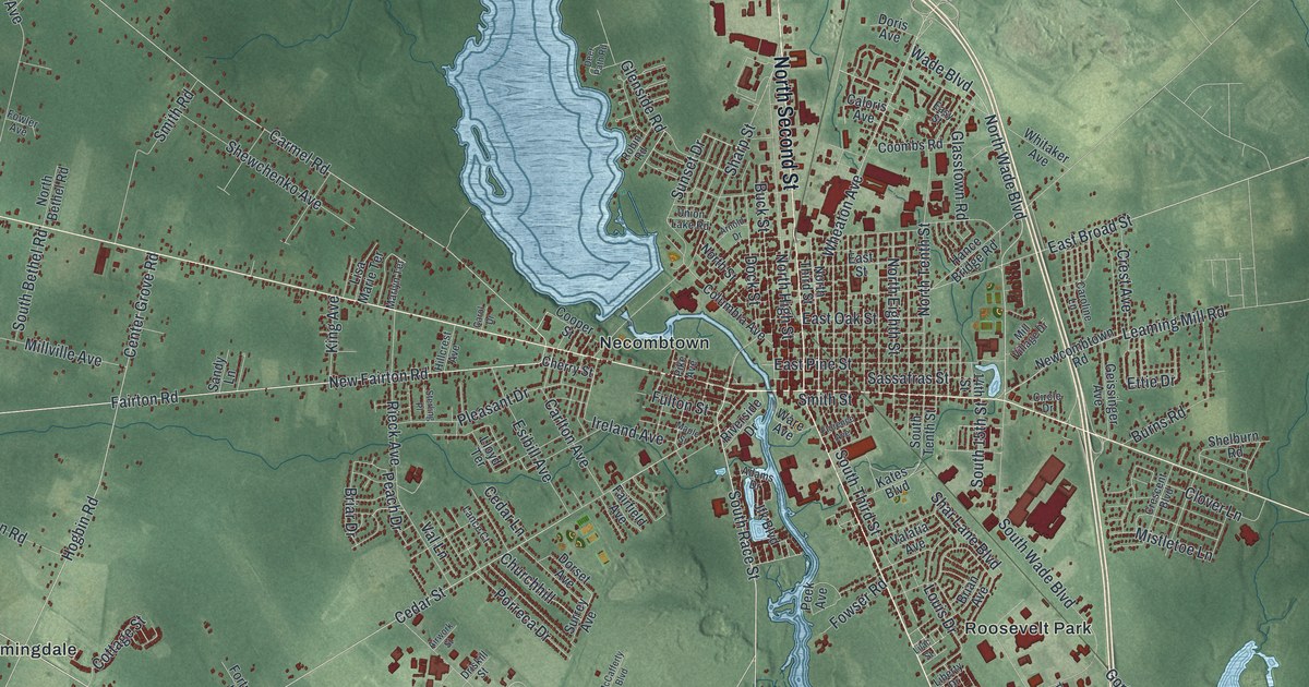 Map of Millville, New Jersey
