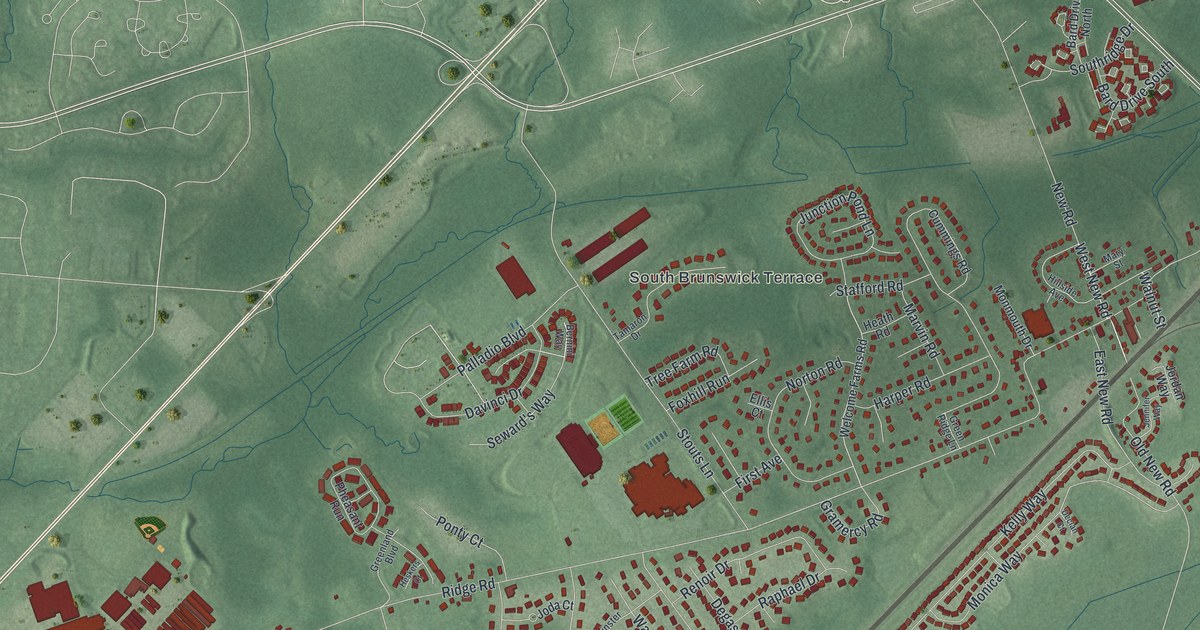Map of Monmouth Junction, New Jersey