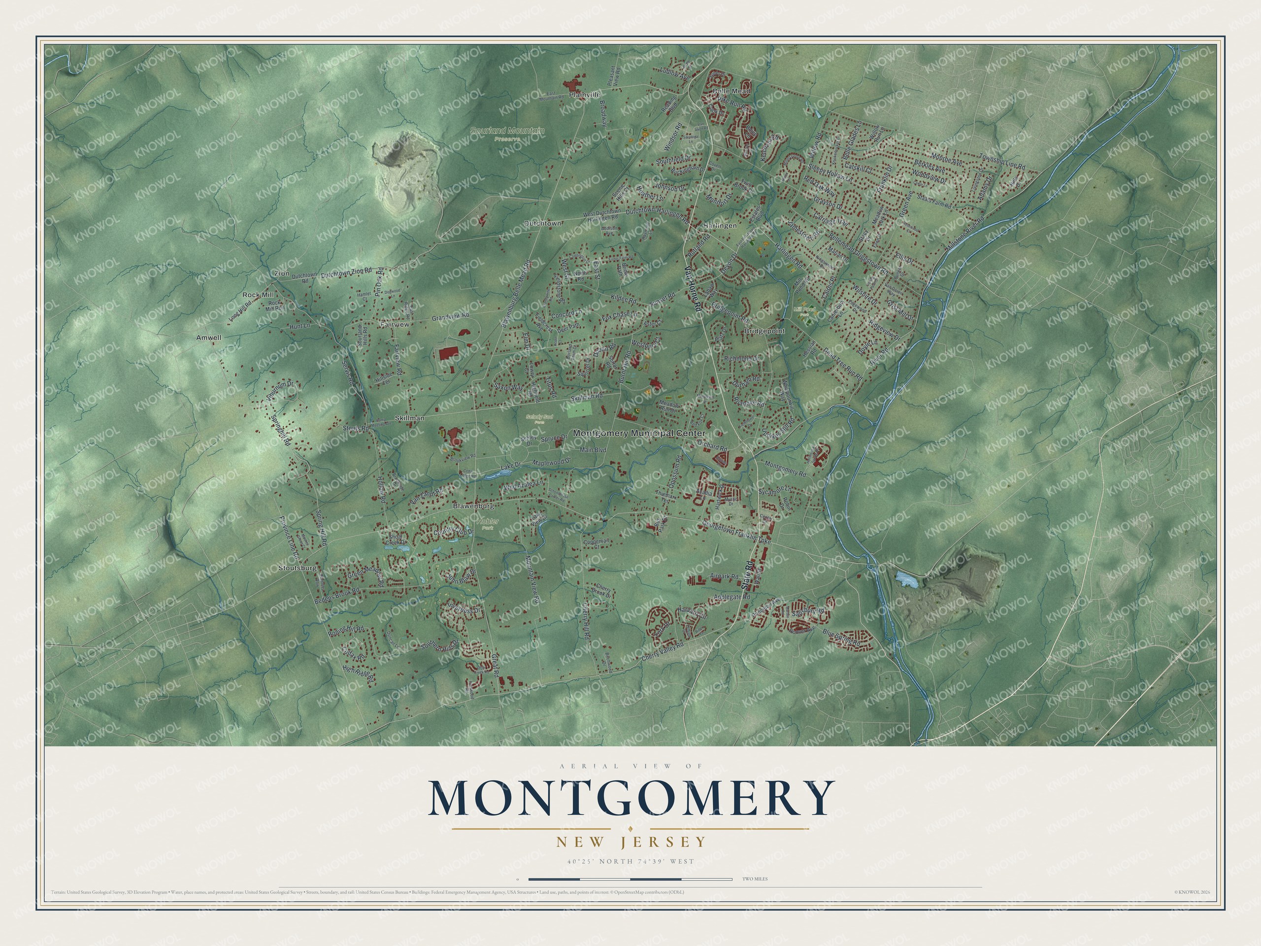 Watermarked full-map preview of Montgomery, New Jersey