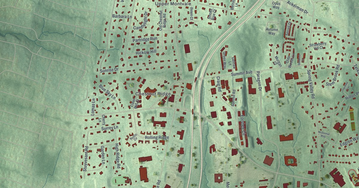 Map of Montvale, New Jersey