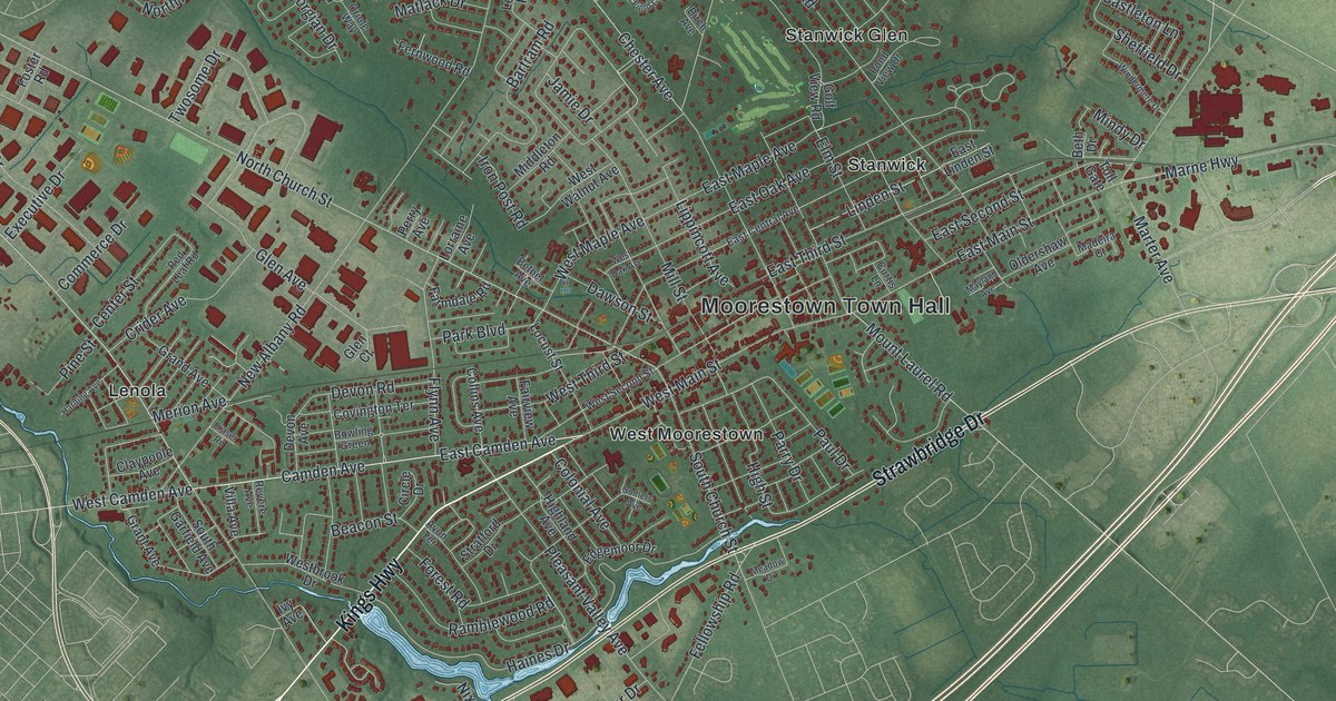 Map of Moorestown, New Jersey