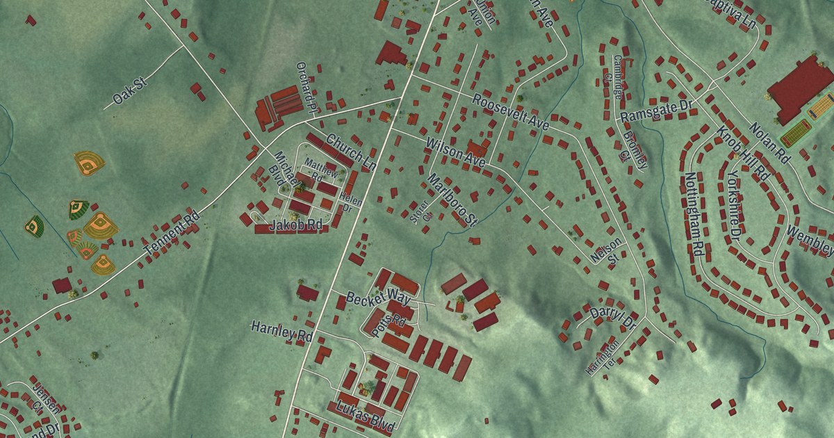Map of Morganville, New Jersey