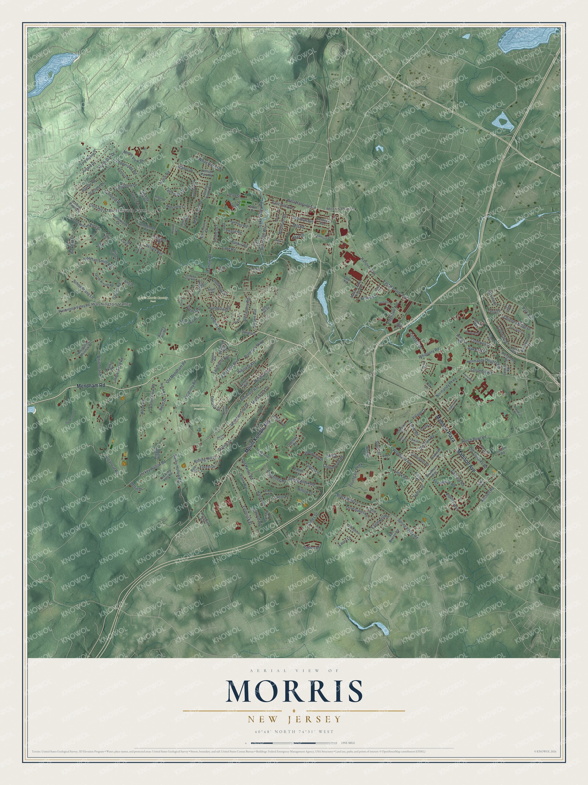 Watermarked full-map preview of Morris, New Jersey