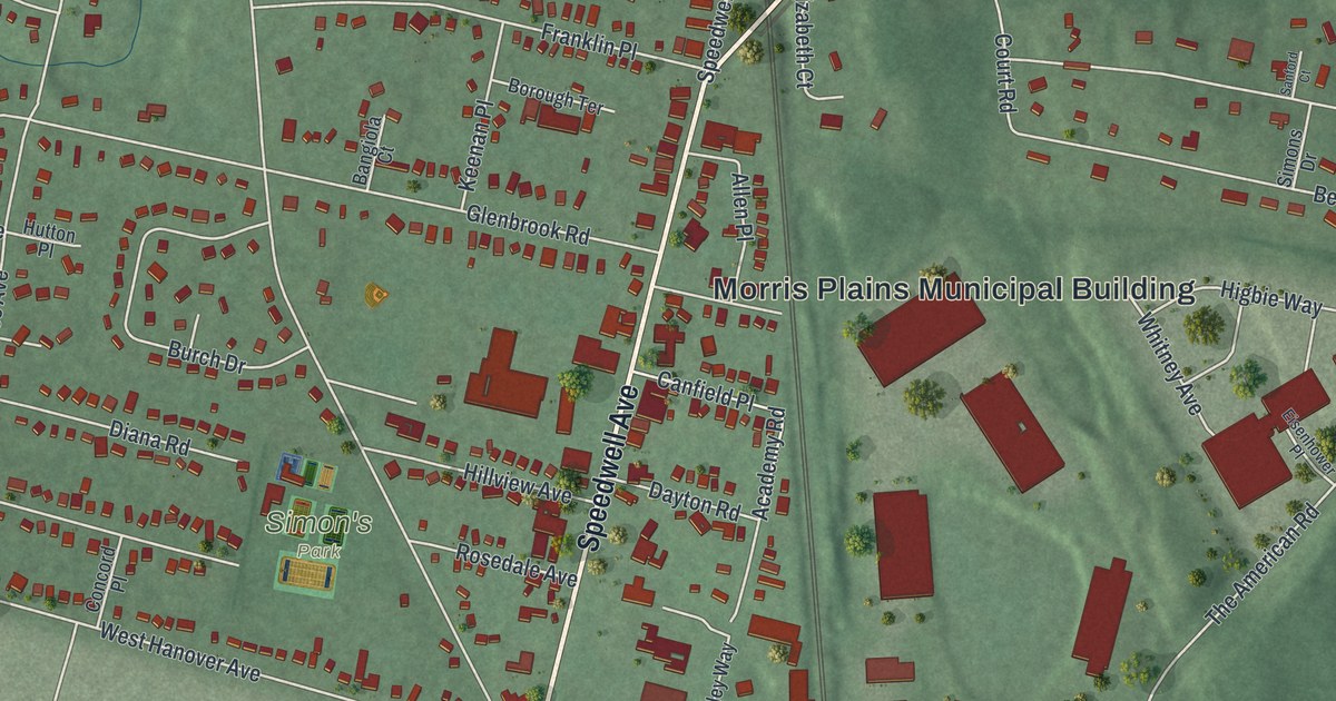 Map of Morris Plains, New Jersey