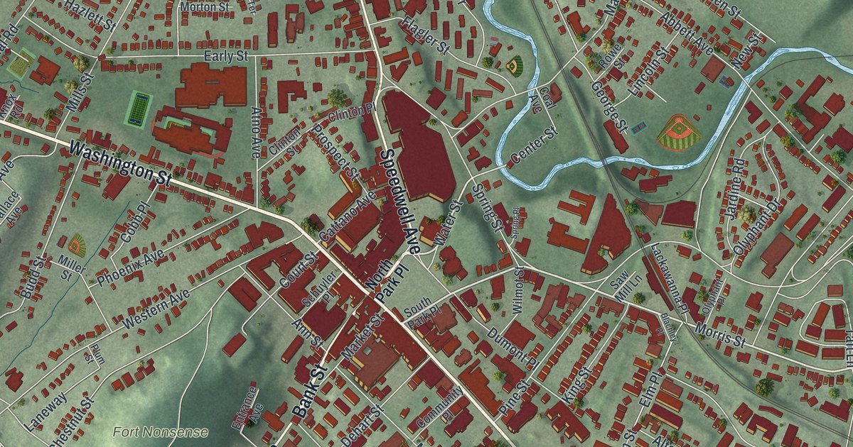 Map of Morristown, New Jersey