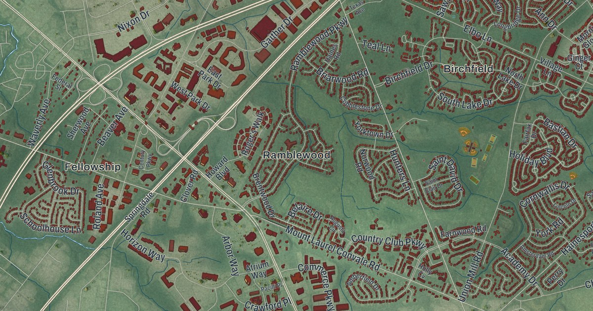 Map of Mount Laurel, New Jersey