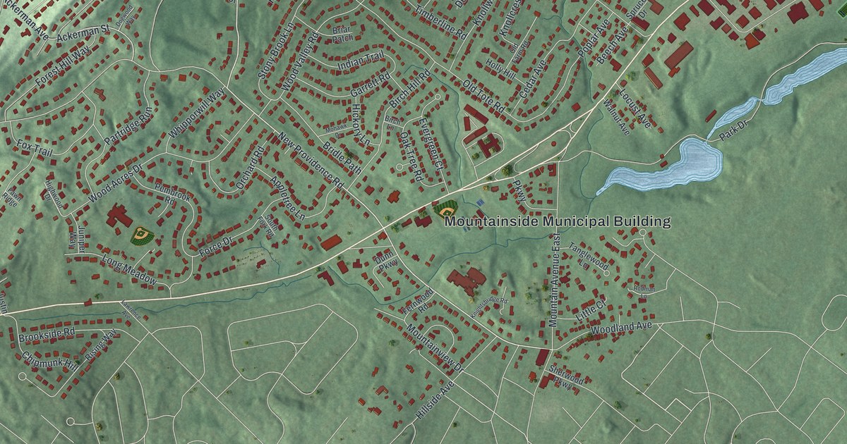 Map of Mountainside, New Jersey