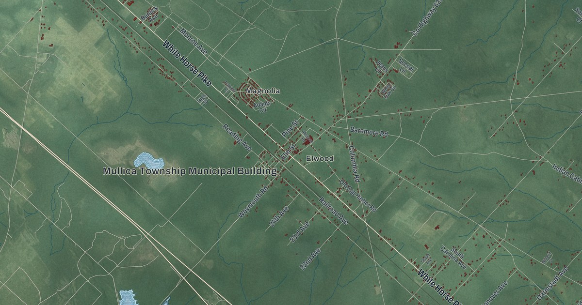 Map of Mullica, New Jersey