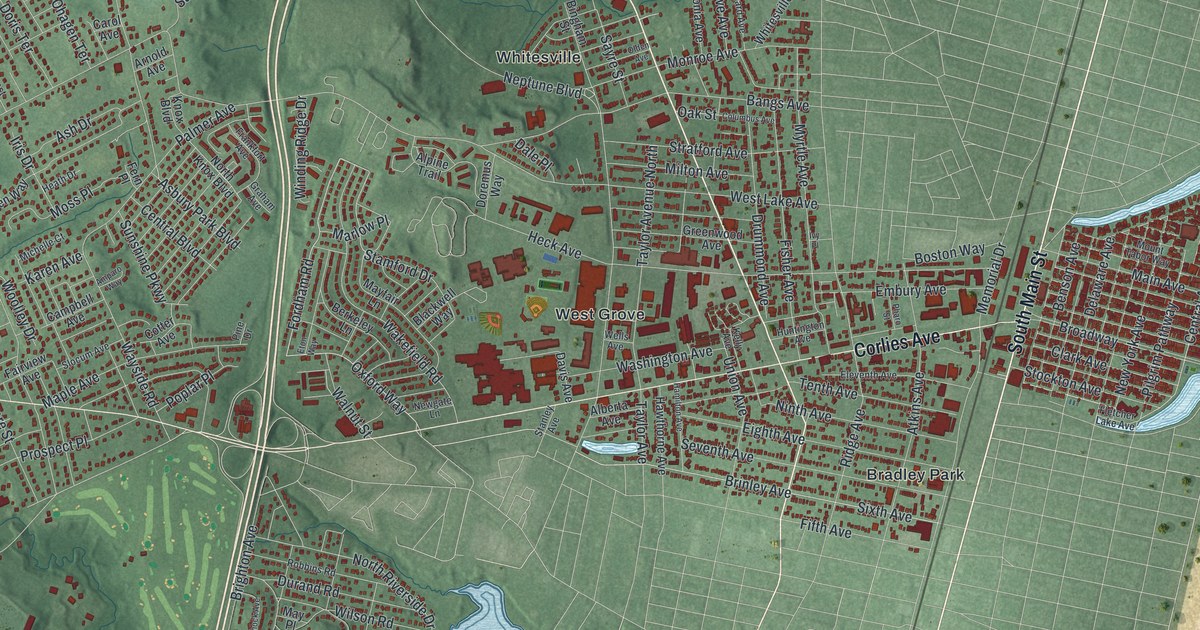 Map of Neptune, New Jersey