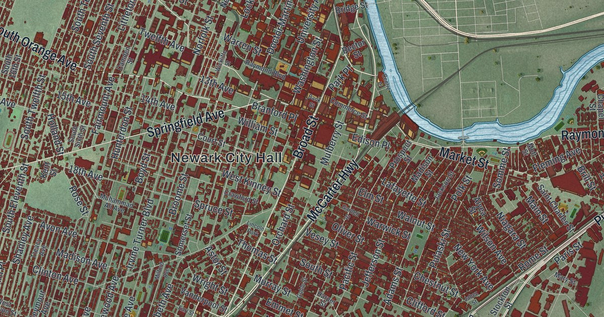 Map of Newark, New Jersey