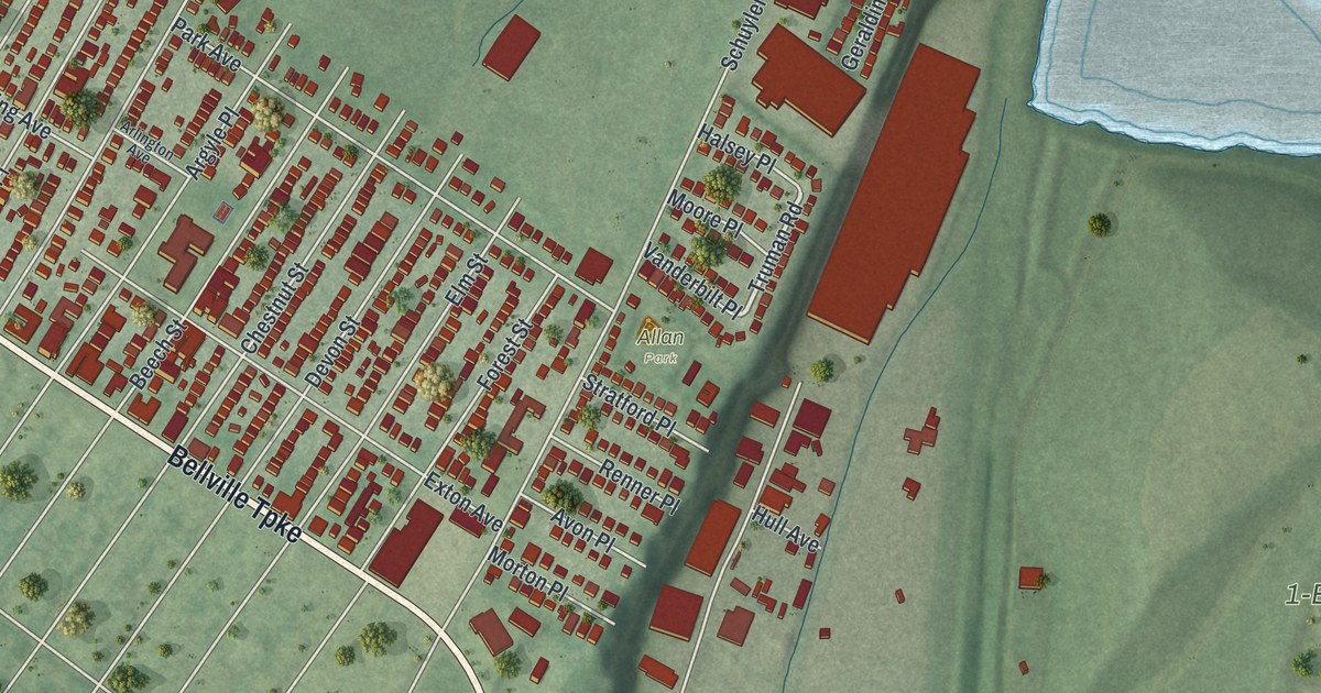Map of North Arlington, New Jersey