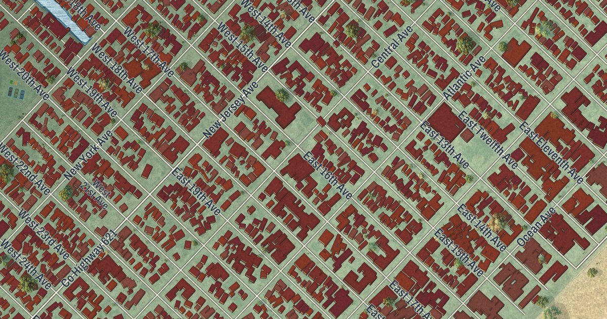 Map of North Wildwood, New Jersey