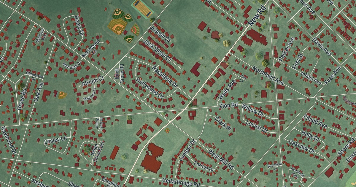 Map of Northfield, New Jersey