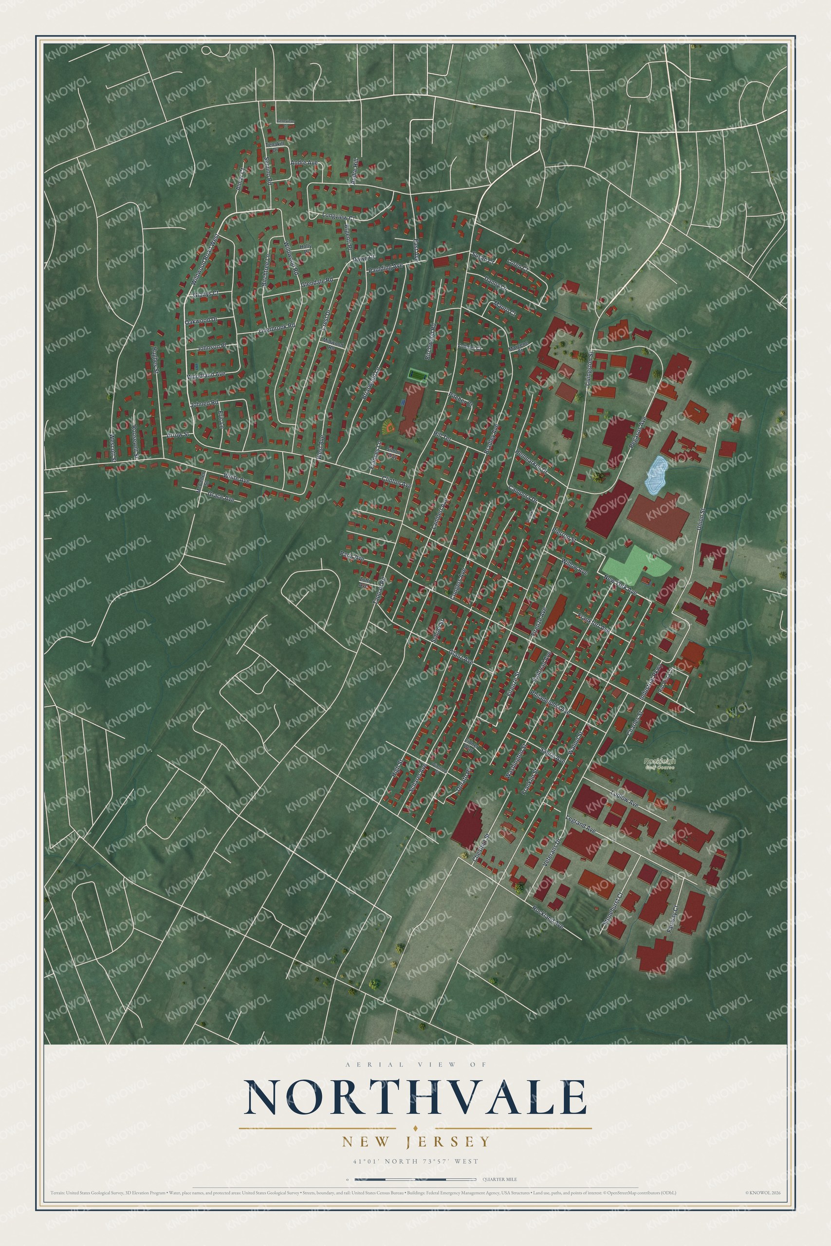 Watermarked full-map preview of Northvale, New Jersey