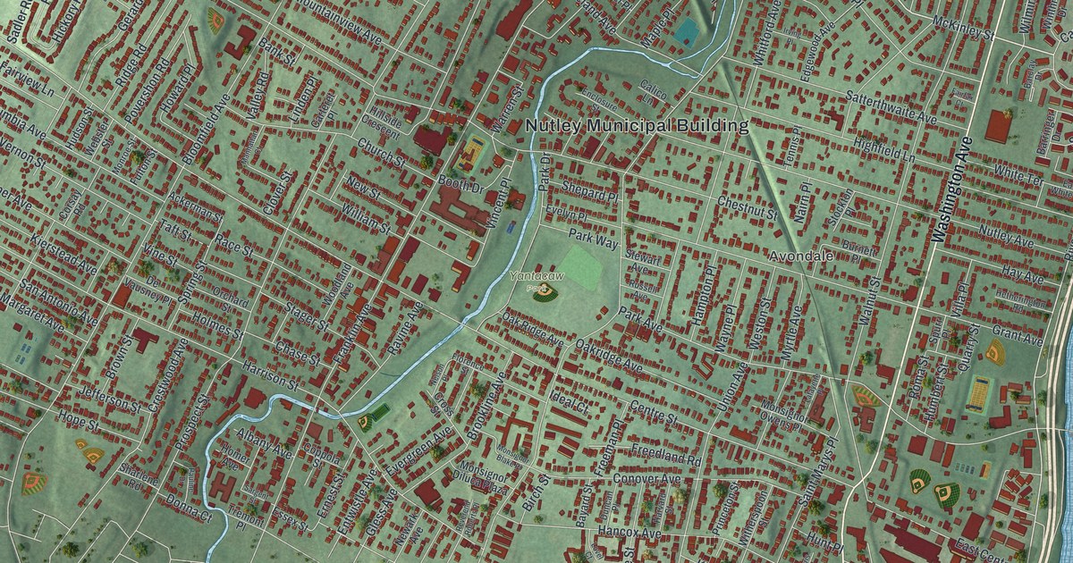 Map of Nutley, New Jersey