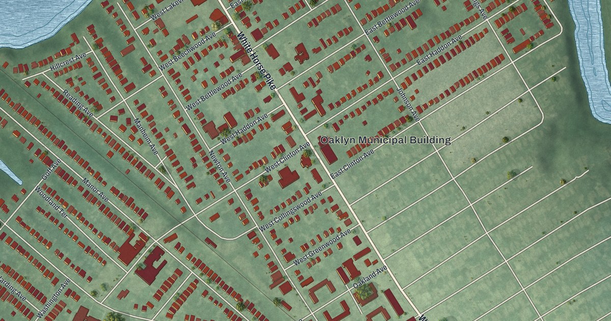 Map of Oaklyn, New Jersey