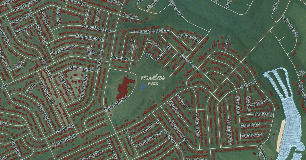 Map of Ocean Acres, New Jersey