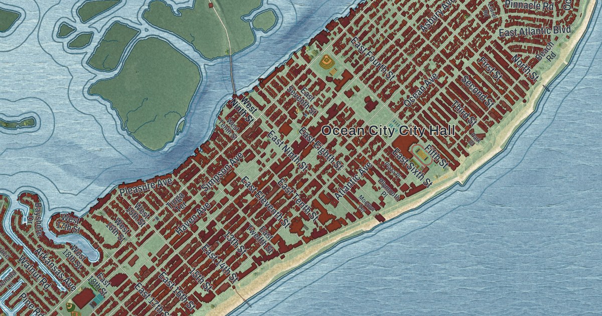 Map of Ocean City, New Jersey