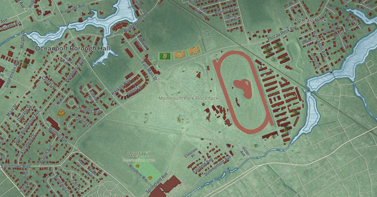 Map of Oceanport, New Jersey