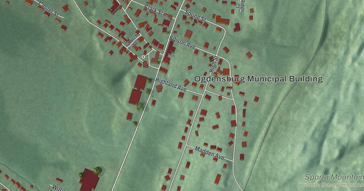 Map of Ogdensburg, New Jersey