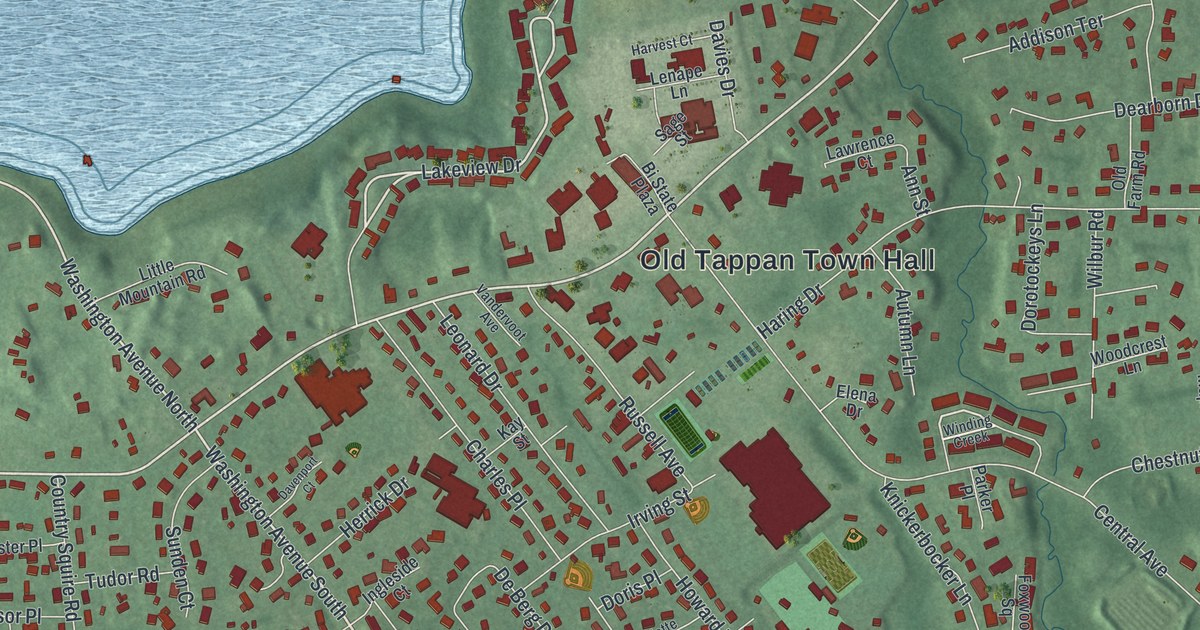 Map of Old Tappan, New Jersey