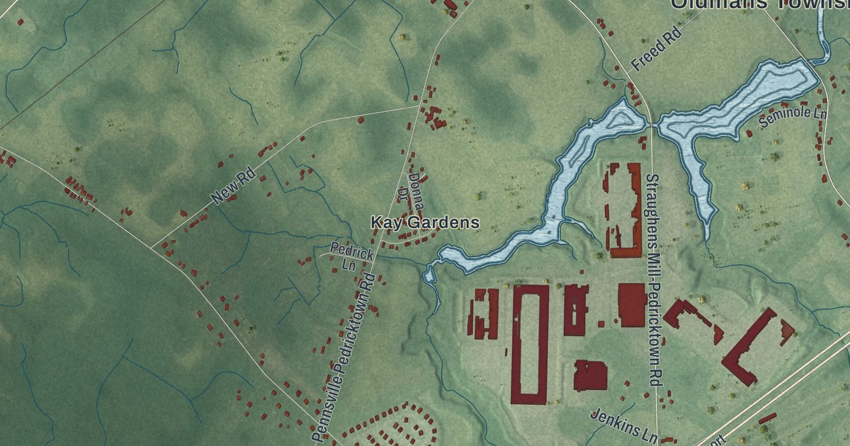 Map of Oldmans, New Jersey