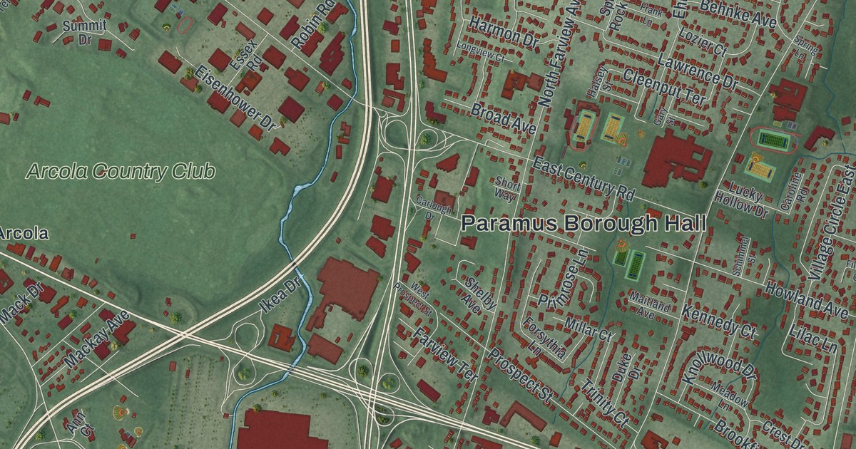 Map of Paramus, New Jersey