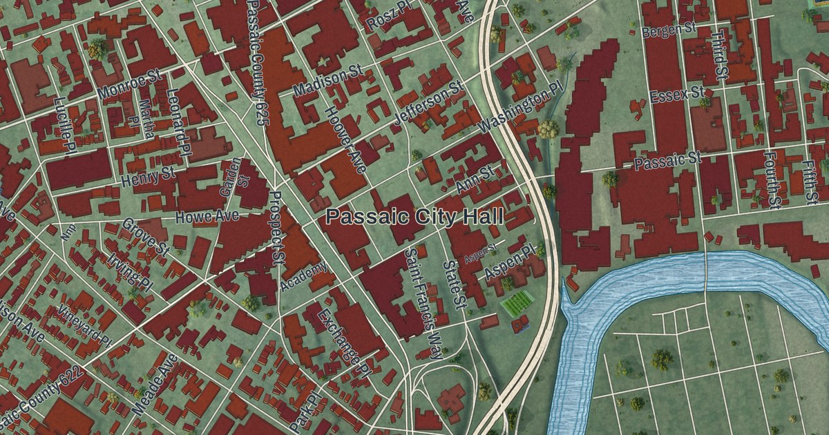 Map of Passaic, New Jersey
