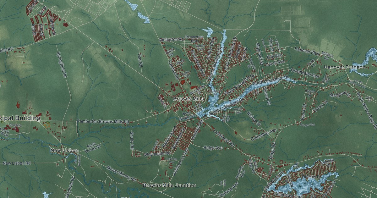Map of Pemberton, Burlington County, New Jersey