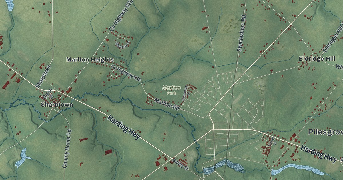 Map of Pilesgrove, New Jersey