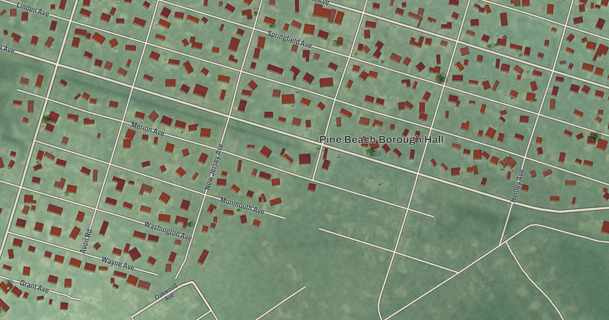 Map of Pine Beach, New Jersey