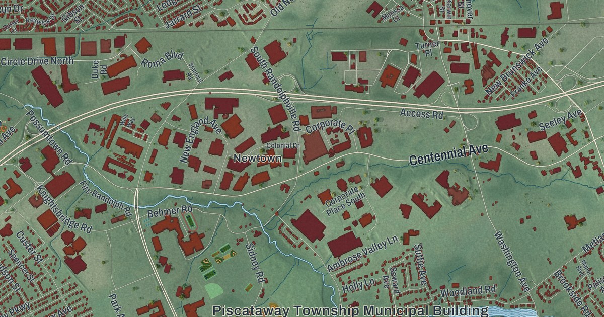 Map of Piscataway, New Jersey