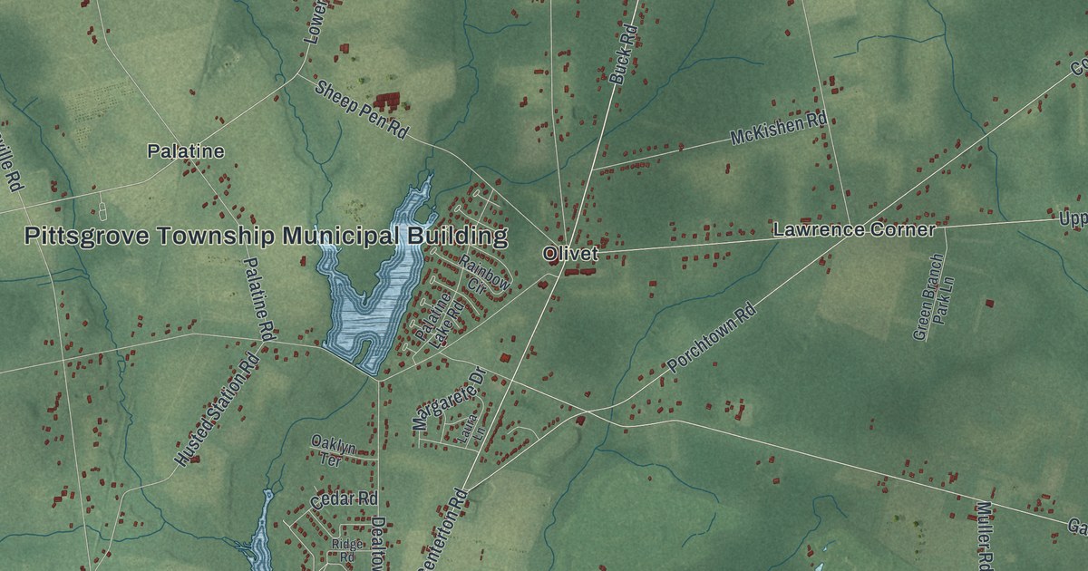 Map of Pittsgrove, New Jersey