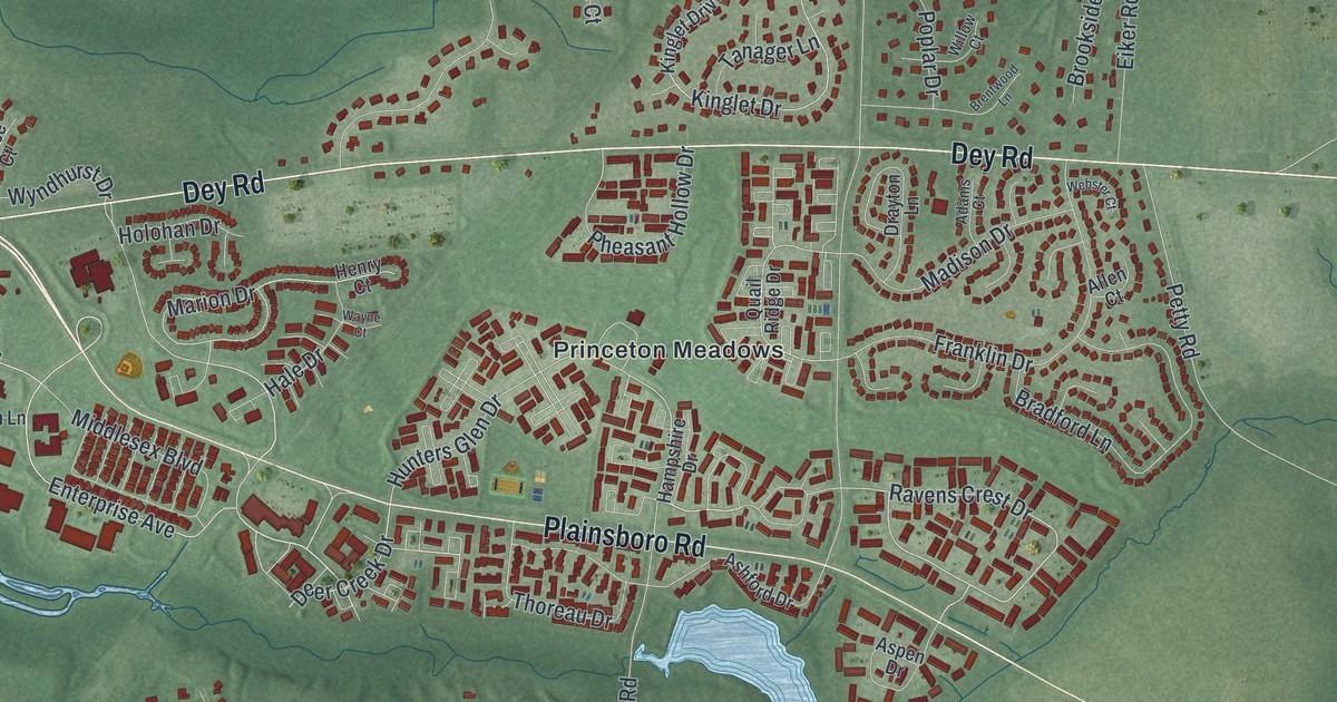 Map of Plainsboro, New Jersey