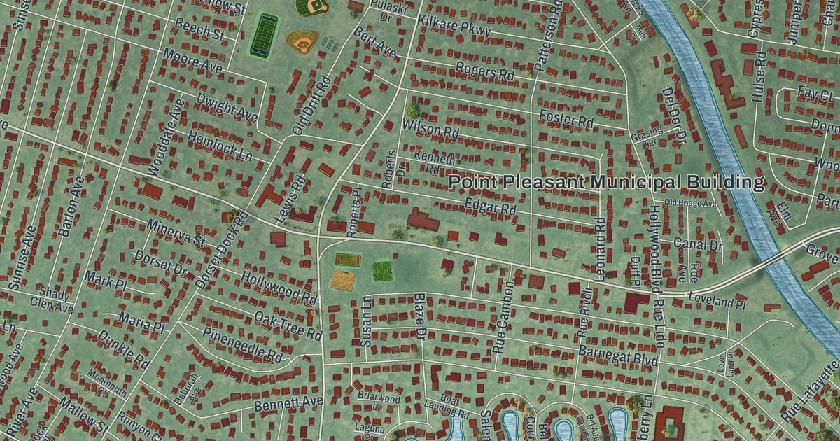 Map of Point Pleasant, New Jersey