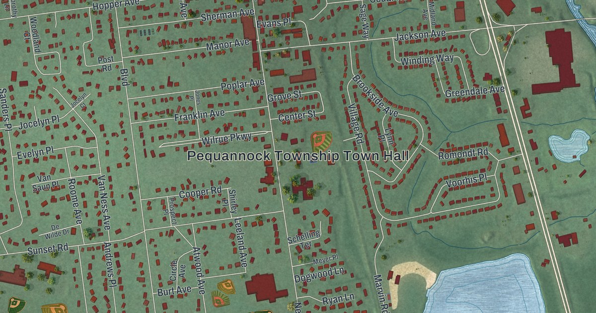 Map of Pompton Plains, New Jersey