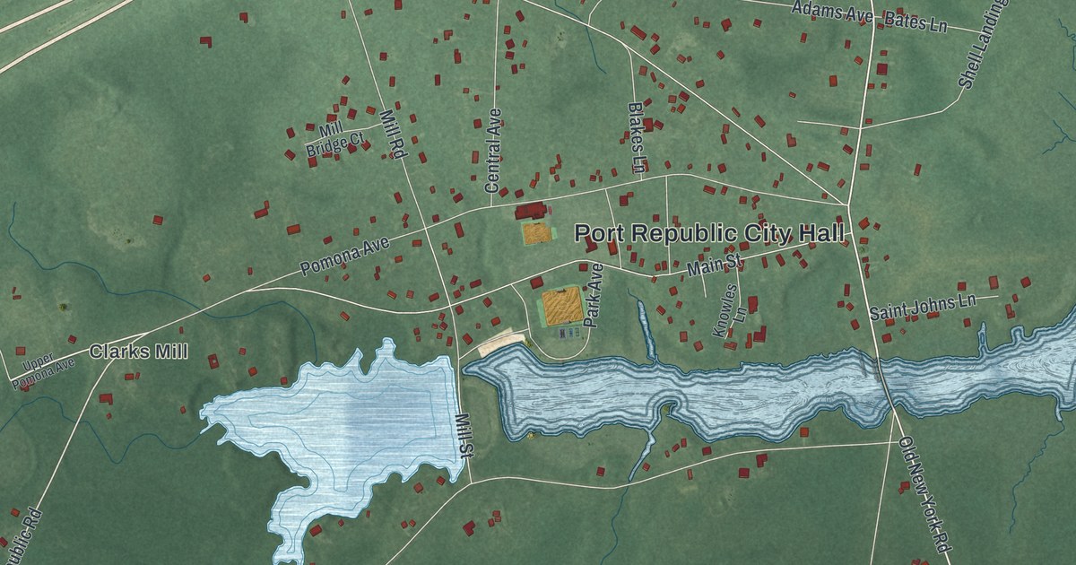 Map of Port Republic, New Jersey