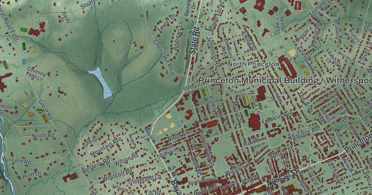 Map of Princeton, New Jersey