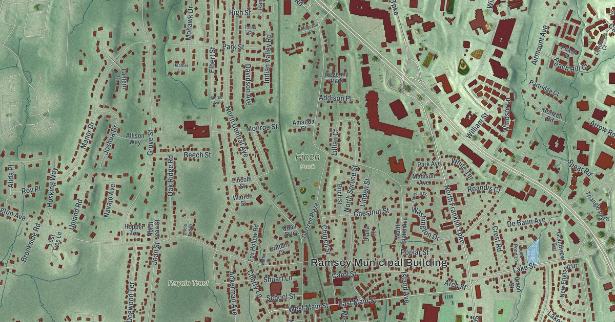 Map of Ramsey, New Jersey