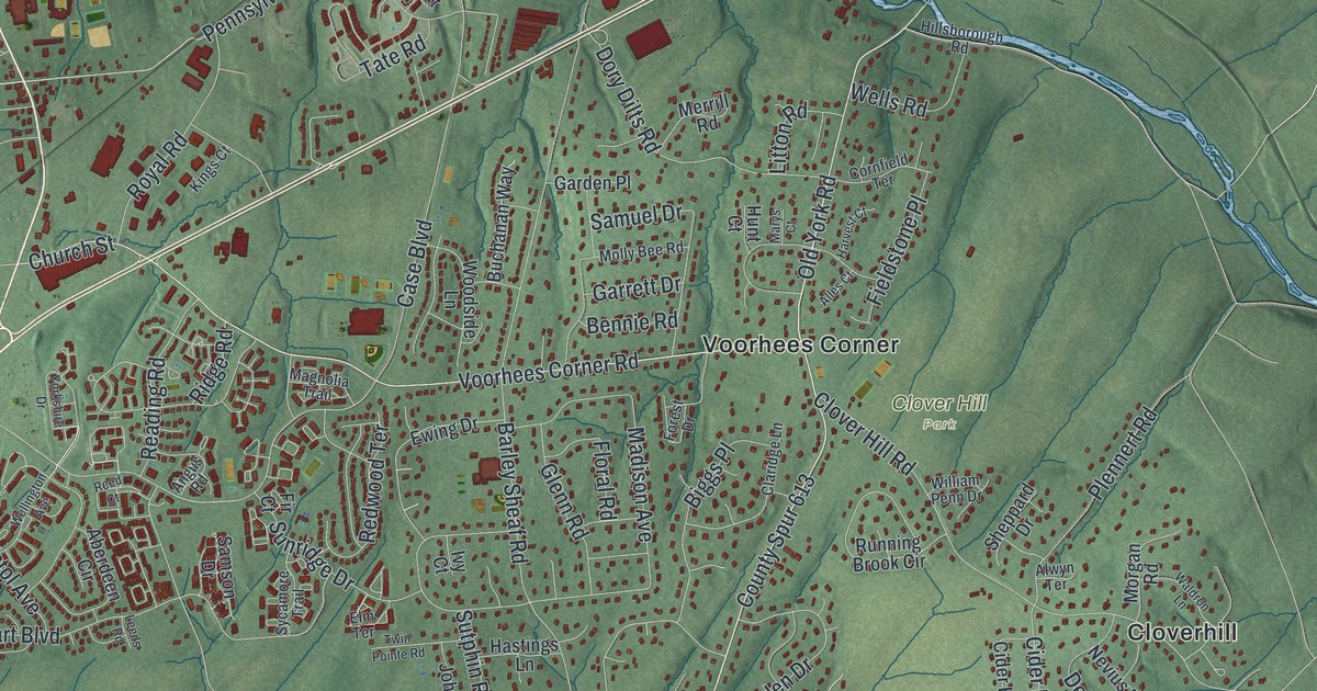 Map of Raritan, Hunterdon County, New Jersey