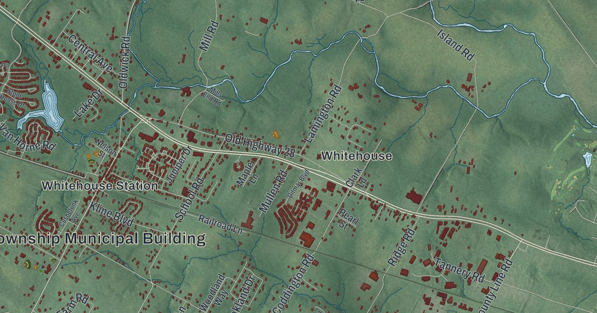 Map of Readington, New Jersey