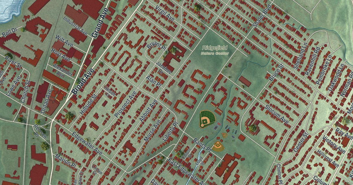 Map of Ridgefield, New Jersey