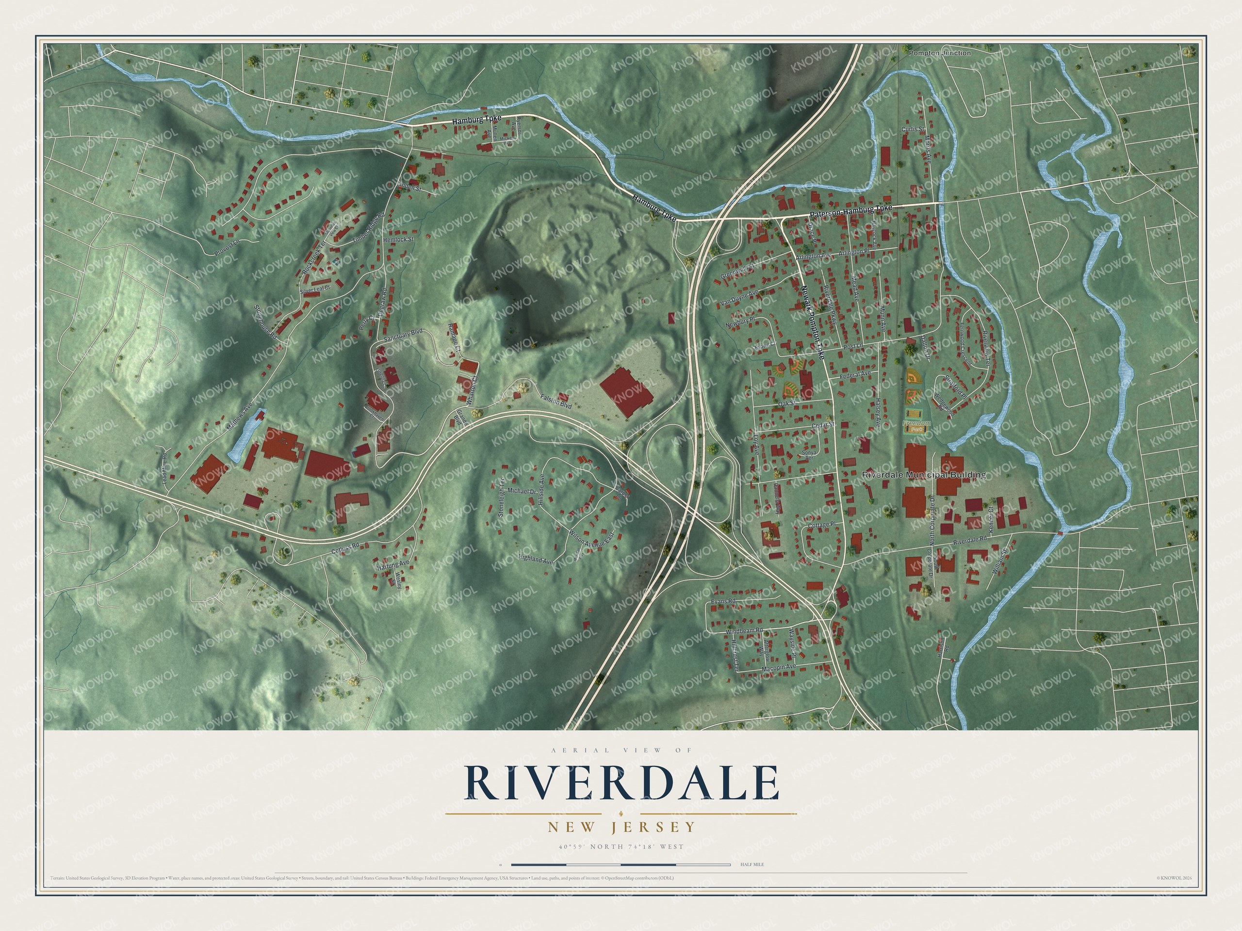 Watermarked full-map preview of Riverdale, New Jersey