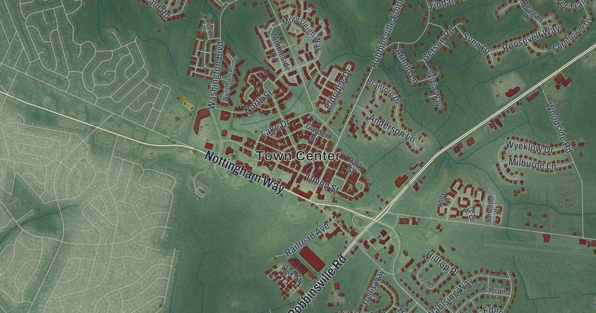 Map of Robbinsville, New Jersey